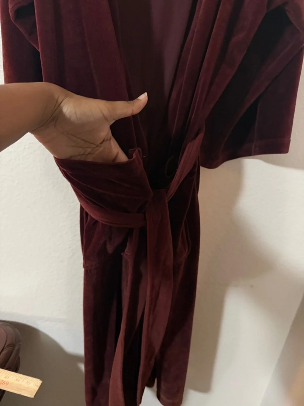 Vintage Dior Christian Dior monsieur Dior Men's Velvet Robe - Deep burgundy